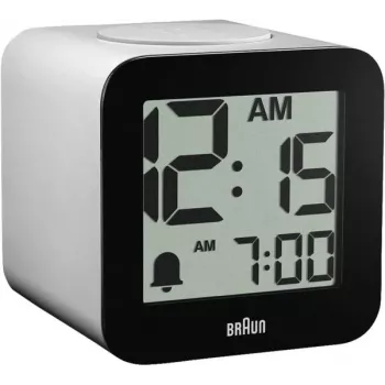 Braun BC 25 WP Weißer Quarz-Wecker mit Sprachausgabe (67710)