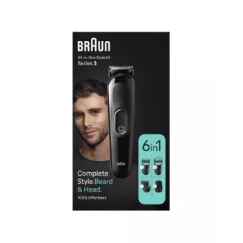 Braun MGK 3420 All-in-One Multi-Grooming Trimmer 6-in-1 Kit für Gesicht, Haare, Nase & Ohren