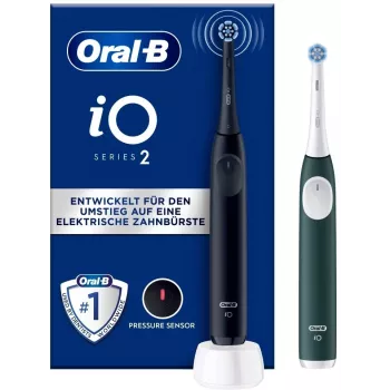 Braun Oral-B iO Series 2 Duo Elektrische Zahnbürste Night Black & Forest Green