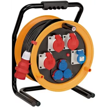 Brennenstuhl 1319110010 Kabeltrommel 40m H07RN-F 3G2.5 IP44 4x Schuko Schwarz/Orange