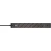 BRENNENSTUHL 6-fach Steckdosenleiste mit 1x USB-C, 1x USB-A, Überspannungsschutz 13.500 A, 2 m Kabel, Schwarz/Anthrazit