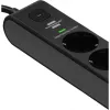 BRENNENSTUHL 6-fach Steckdosenleiste mit 1x USB-C, 1x USB-A, Überspannungsschutz 13.500 A, 2 m Kabel, Schwarz/Anthrazit