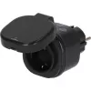 BRENNENSTUHL Connect WiFi Smart Plug WA 3600 XS03 Outdoor, Schwarz, Sprachsteuerung, Timer, App