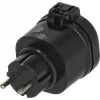 BRENNENSTUHL Connect WiFi Smart Plug WA 3600 XS03 Outdoor, Schwarz, Sprachsteuerung, Timer, App