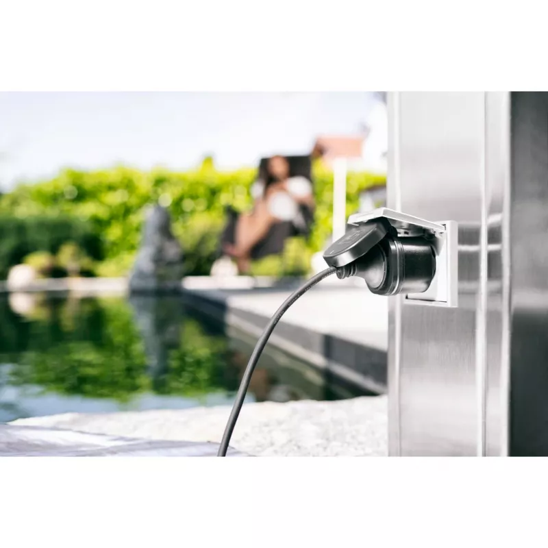 BRENNENSTUHL Connect WiFi Smart Plug WA 3600 XS03 Outdoor, Schwarz, Sprachsteuerung, Timer, App