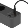 Brennenstuhl Ecolor Steckdosenleiste 4-fach mit 2x USB-C, 1x USB-A, 1,5m Kabel, Sicherheitsschalter, Schwarz/Anthrazit