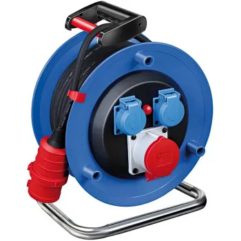 Brennenstuhl Garant CEE 1 Kabeltrommel H07RN-F 5G2.5 20m 3 CEE Steckdosen IP44 Schwarz 400V 16A 1237990