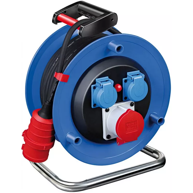 Brennenstuhl Garant CEE 1 Kabeltrommel H07RN-F 5G2.5 20m 3 CEE Steckdosen IP44 Schwarz 400V 16A 1237990