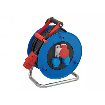Brennenstuhl Garant CEE 1 Kabeltrommel H07RN-F 5G2.5 20m 3 CEE Steckdosen IP44 Schwarz 400V 16A 1237990