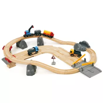BRIO World Straßen- & Schienen-Steinverladeset