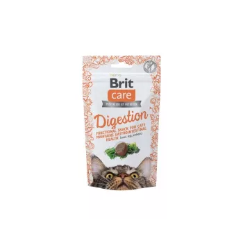 BRIT Care Cat Snack Digestion - Getreidefreie Hühner-Leckerbissen zur Unterstützung der Verdauung, 50 g