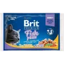 BRIT Premium Cat Fish Plate - Nassfutter für Katzen, Filets in Soße, 4 x 100 g Beutel