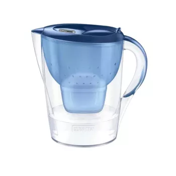 Brita Marella+ Wasserfilterkanne mit 4 MaxtraProPP Kartuschen (2,4 l, Blau)