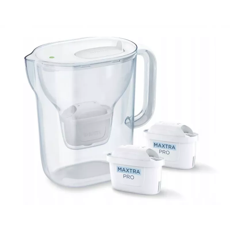 Brita Style Essential+ Wasserfilterkanne mit 2 MaxtraPro PP Kartuschen (2,4 l, Weiß)
