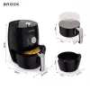 Brock AFM 3501 BK Heißluftfritteuse 3,5L 1300-1500W Schwarz Digitale Korbfritteuse