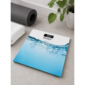 Brock BS 005 Digitale Badezimmerwaage mit gehärteter Glasplattform, 180 kg Kapazität, 100 g Genauigkeit, Auto Ein/Aus, Batterie enthalten