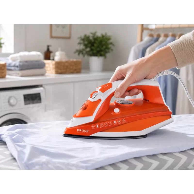 Brock BSI 5503 OR Dampfbügeleisen 2600W Keramik-Bügelsohle Orange