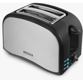 Brock BT 1003 SS Toaster 800W, Schwarz/Edelstahl