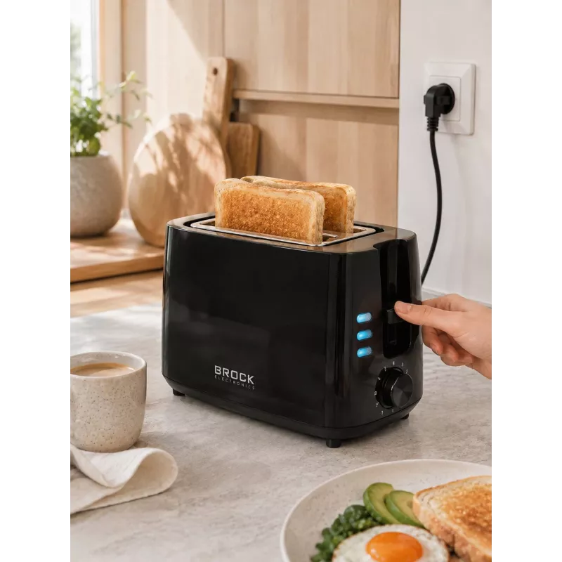Brock BT 1005 BK Toaster 800W, Schwarz