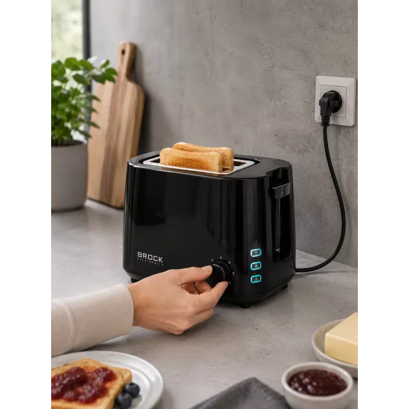 Brock BT 1005 BK Toaster 800W, Schwarz