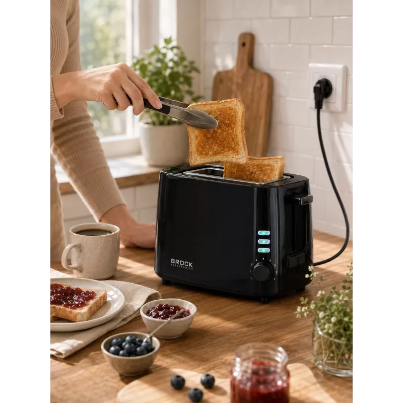 Brock BT 1005 BK Toaster 800W, Schwarz