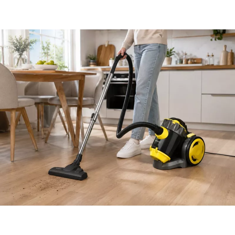 Brock BVC 8056 YT Cyclone Staubsauger ohne Beutel 800W Schwarz/Gelb