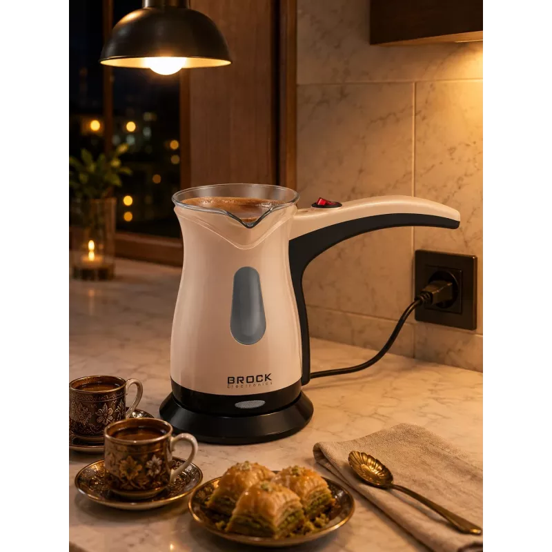 Brock ECP 106 Türkische Kaffeemaschine 0,5L 500W Creme/Schwarz