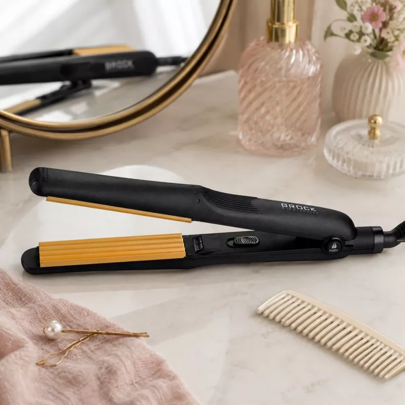 Brock HC 2001 BK Keramik-Haarcrimper 25W Schwarz