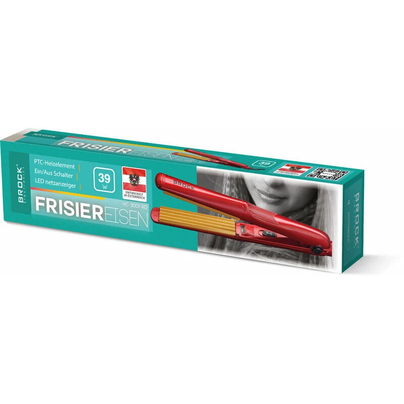 Brock HC 2001 RD Keramik-Haarcrimper 25W Rot