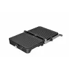 Brock HCG 5000 SS Elektrischer Kontaktgrill 2000W, Schwarz/Stahl