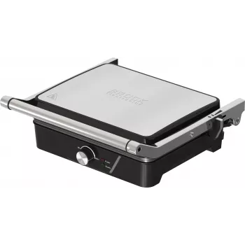 Brock HCG 5000 SS Elektrischer Kontaktgrill 2000W, Schwarz/Stahl