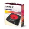 Brock HPI 3001 BK 1500W Einzel-Kochplatte mit Gusseisenplatte und einstellbarem Thermostat, Schwarz