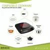 Brock HPI 3001 BK 1500W Einzel-Kochplatte mit Gusseisenplatte und einstellbarem Thermostat, Schwarz