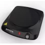 Brock HPI 3001 BK 1500W Einzel-Kochplatte mit Gusseisenplatte und einstellbarem Thermostat, Schwarz