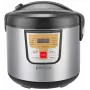 Brock MC 1000 Multikocher, 5L, 900W, 10-in-1, LED-Display, Schwarz/Silber