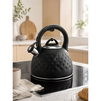 Brock MWK 002 BK La Cuisinette Wasserkocher 2,7L Schwarz/Edelstahl