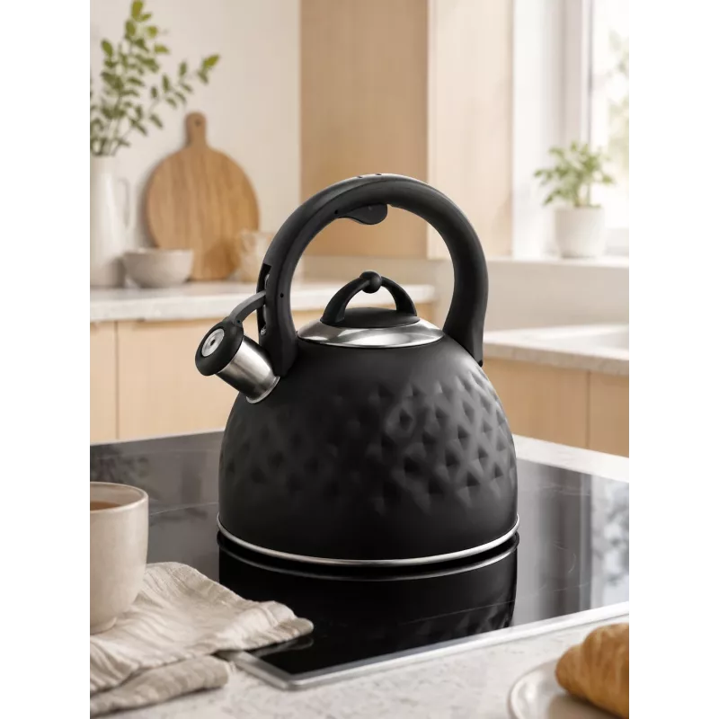 Brock MWK 002 BK La Cuisinette Wasserkocher 2,7L Schwarz/Edelstahl