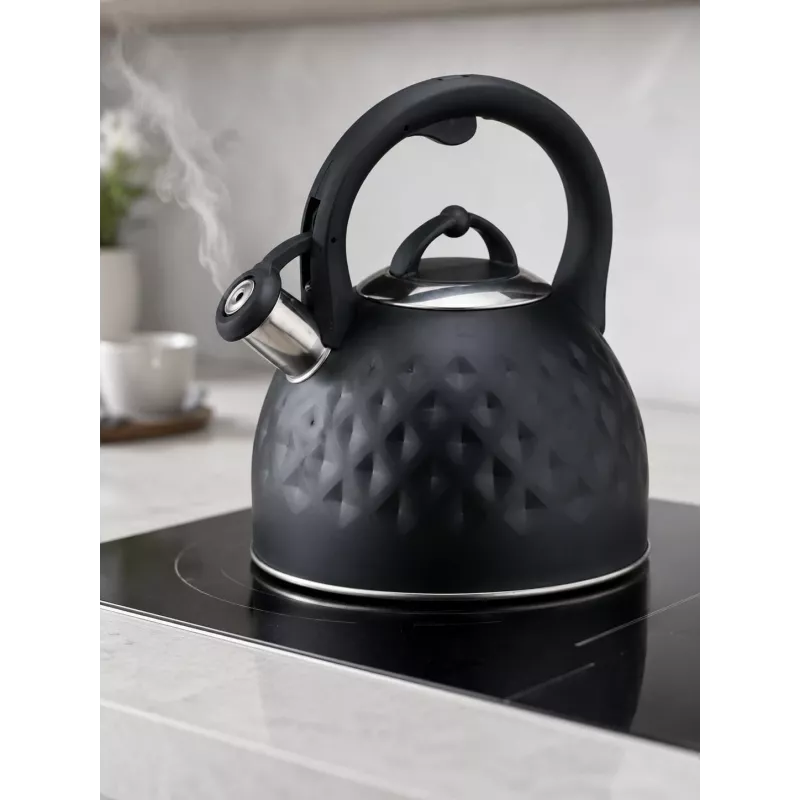 Brock MWK 002 BK La Cuisinette Wasserkocher 2,7L Schwarz/Edelstahl
