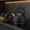 Brock MWK 003 BK La Cuisinette Elektrischer Wasserkocher 2,5 L 2200 W Schwarz/Stahl