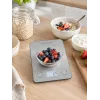 Brock SKS 1009 Digitale Küchenwaage mit LED-Anzeige, 5 kg Kapazität, 1 g Genauigkeit, gehärtete Glasplattform, Schwarz