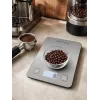 Brock SKS 1009 Digitale Küchenwaage mit LED-Anzeige, 5 kg Kapazität, 1 g Genauigkeit, gehärtete Glasplattform, Schwarz