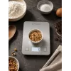 Brock SKS 1009 Digitale Küchenwaage mit LED-Anzeige, 5 kg Kapazität, 1 g Genauigkeit, gehärtete Glasplattform, Schwarz