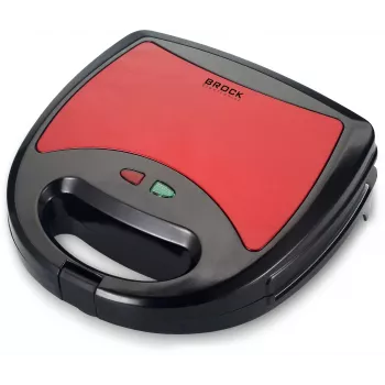 Brock SSM 2003 RD 3-in-1 Sandwichmaker, Waffeleisen und Grill, 750 W, Schwarz/Rot