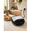 Brock SSM 2004 SS 3-in-1 Sandwich-, Waffel- & Nussgebäck-Maker, 750W, Schwarz/Edelstahl