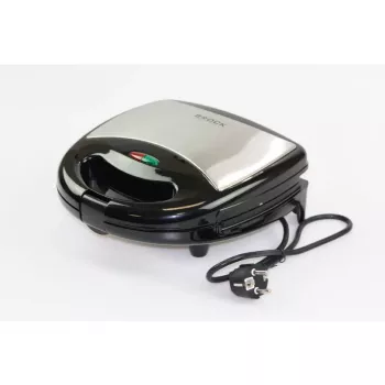 Brock SSM 2004 SS 3-in-1 Sandwich-, Waffel- & Nussgebäck-Maker, 750W, Schwarz/Edelstahl