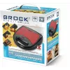 Brock SSM 6004 RD 4-in-1 Sandwich-/Nuss-/Waffeleisen und Grill 750 W, Rot