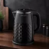Brock WK 0618 BK Elektrischer Wasserkocher mit Doppelwand 1,8L 1500W, Schwarz