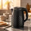 Brock WK 0618 BK Elektrischer Wasserkocher mit Doppelwand 1,8L 1500W, Schwarz