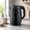 Brock WK 0618 BK Elektrischer Wasserkocher mit Doppelwand 1,8L 1500W, Schwarz