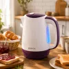 Brock WK 08 PR Elektrischer Wasserkocher 1,7L 2000W Weiß/Lila